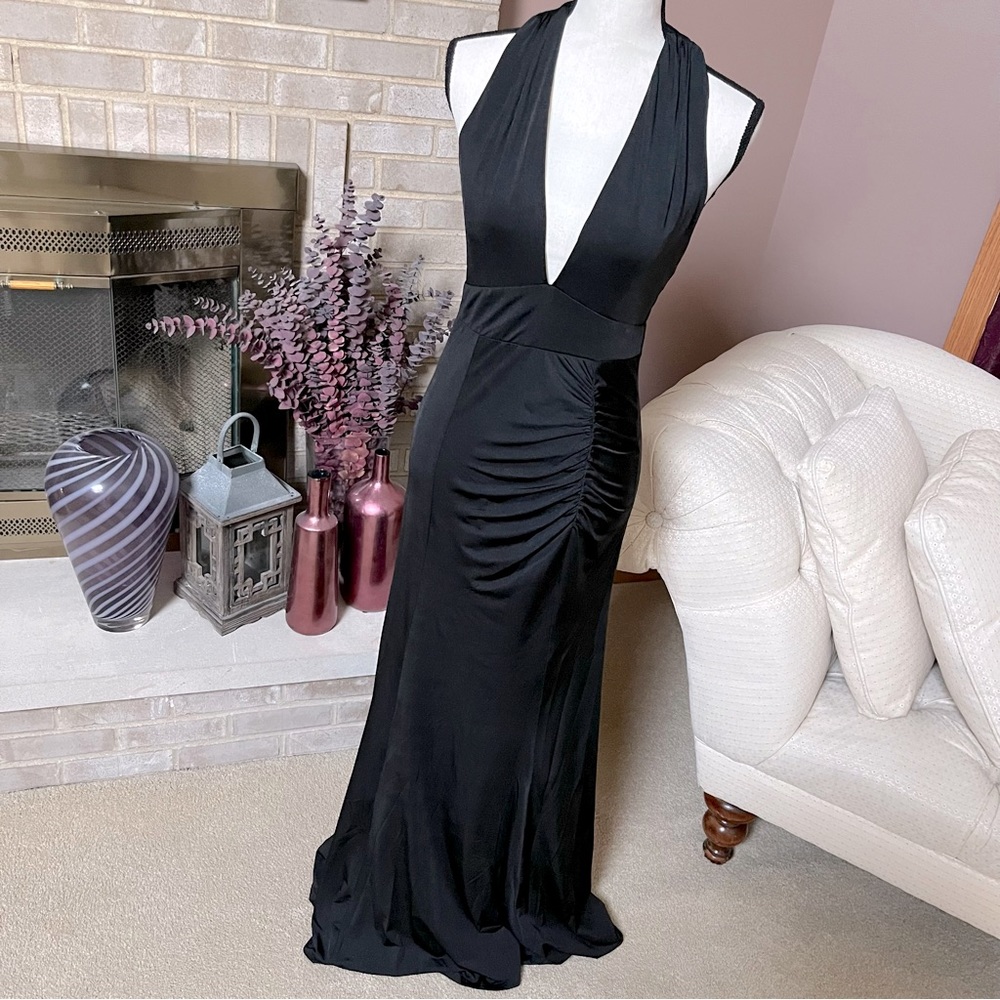 Lulus Tenth Avenue Ruched Halter Maxi Dress in Black - Picture 7 of 15